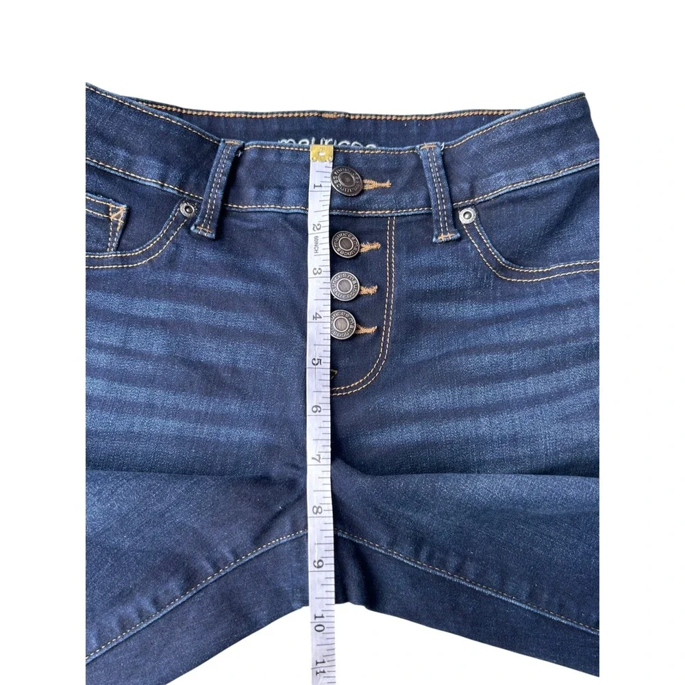 Maurices Womens Dark Wash Button Fly High Rise‎ Skinny Jeans XS REG - Picture 8 of 9